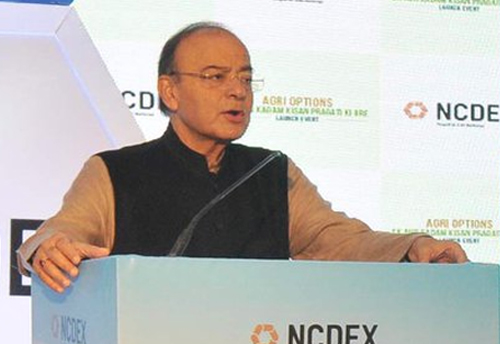 In a first, Fin Min Jaitley launches Agri-commodity options contracts in Guar Seed