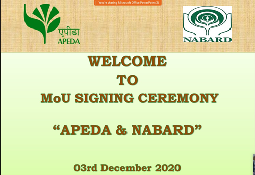 APEDA & NABARD join hands to increase agri-exports
