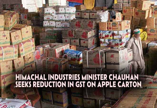 Himachal Industries Minister Chauhan seeks reduction in GST on apple carton