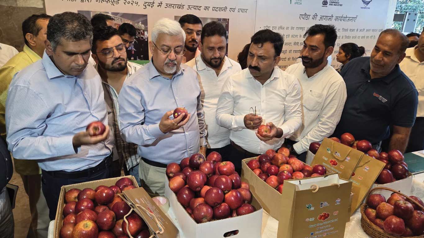 India Sends First Trial Shipment of Garhwali Apples to Dubai, Boosting Agri Exports