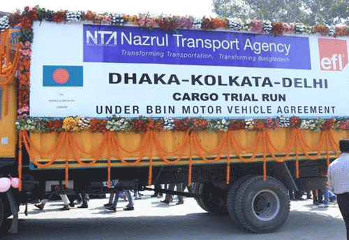 Customs Free Borders - First Bangladeshi truck arrives in Delhi under BBIN