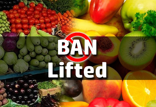 UAE lifts ban on imports of fruits and vegetables from the Kerala