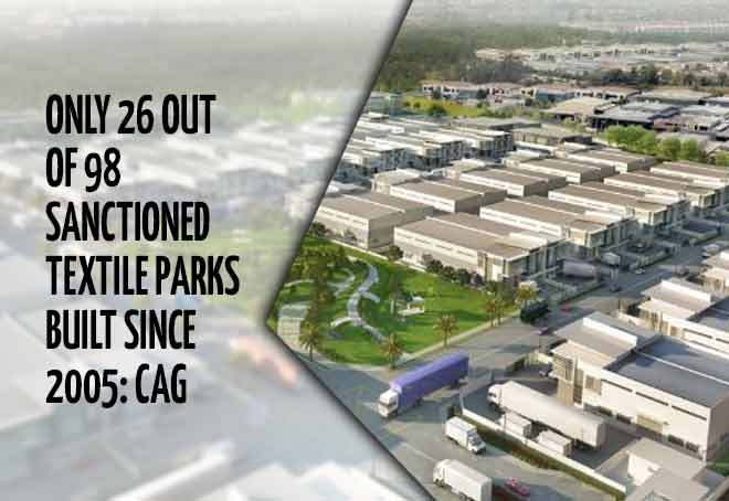 Only 26 out of 98 sanctioned textile parks built since 2005: CAG