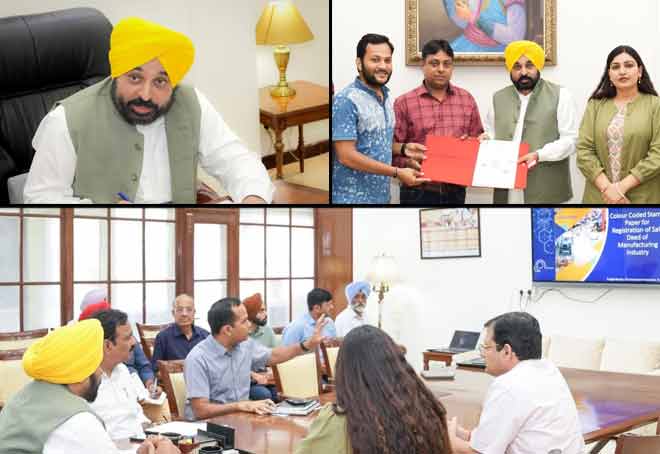 CM Mann hands over new colour-coded stamp papers to industrialists