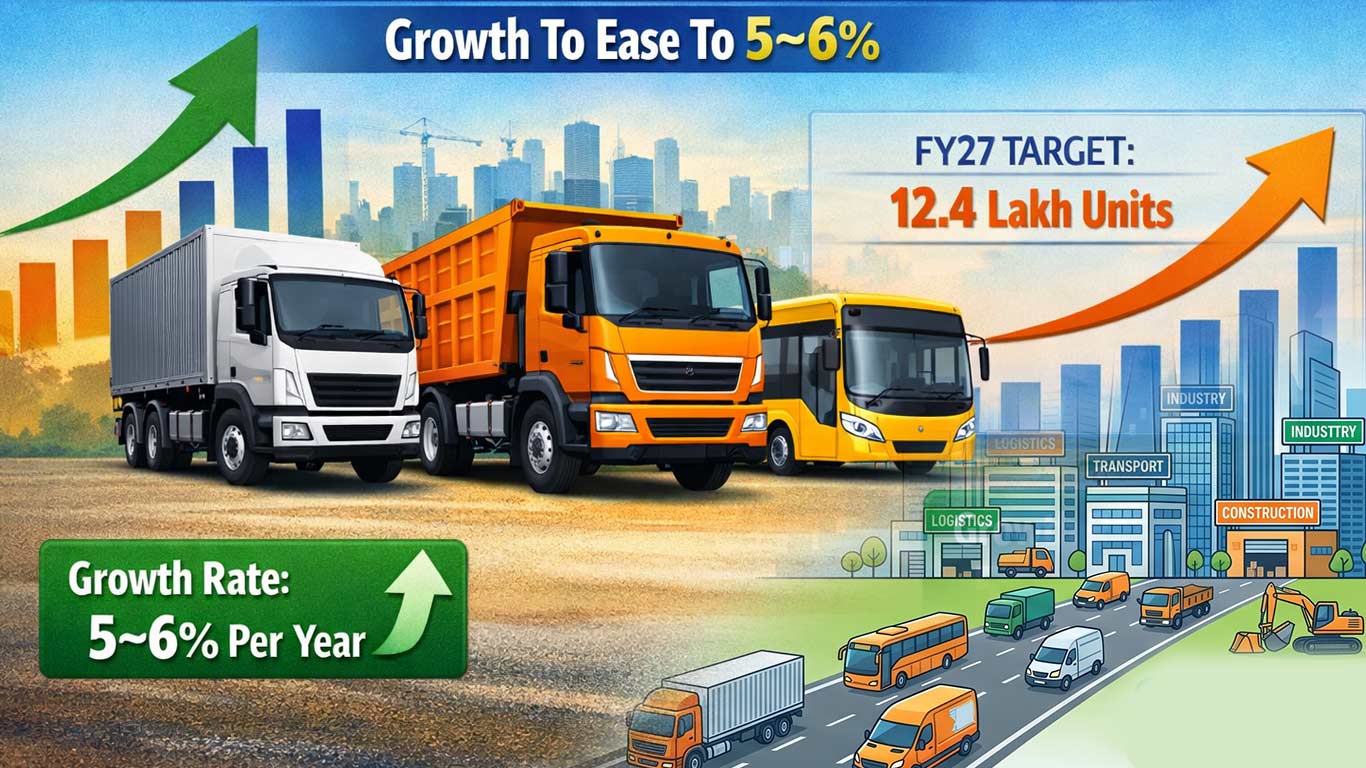 India CV Sales To Hit 12.4 Lakh Units By FY27; Growth To Ease To 5–6%: Crisil Report