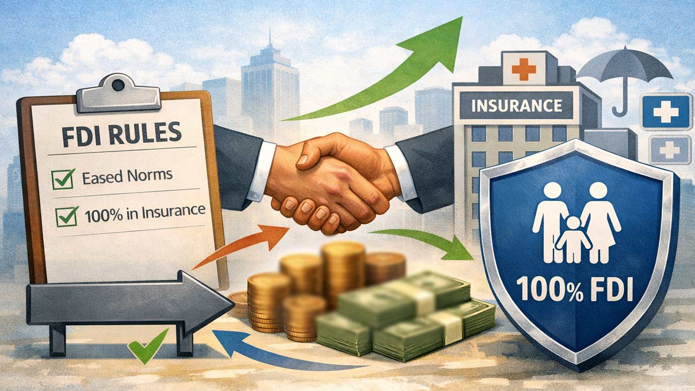 Centre Relaxes FDI Norms, Allows 100% Foreign Investment In Insurance 