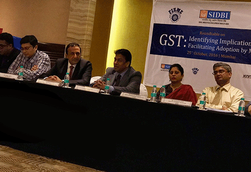 Roundtable on GST organised by FISME – SIDBI at Mumbai on 25.10.2016