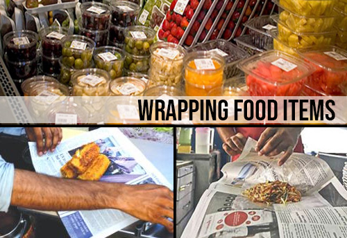 FBO’s in Namakkal district in TN warned against wrapping food items in recycled plastics and newspapers