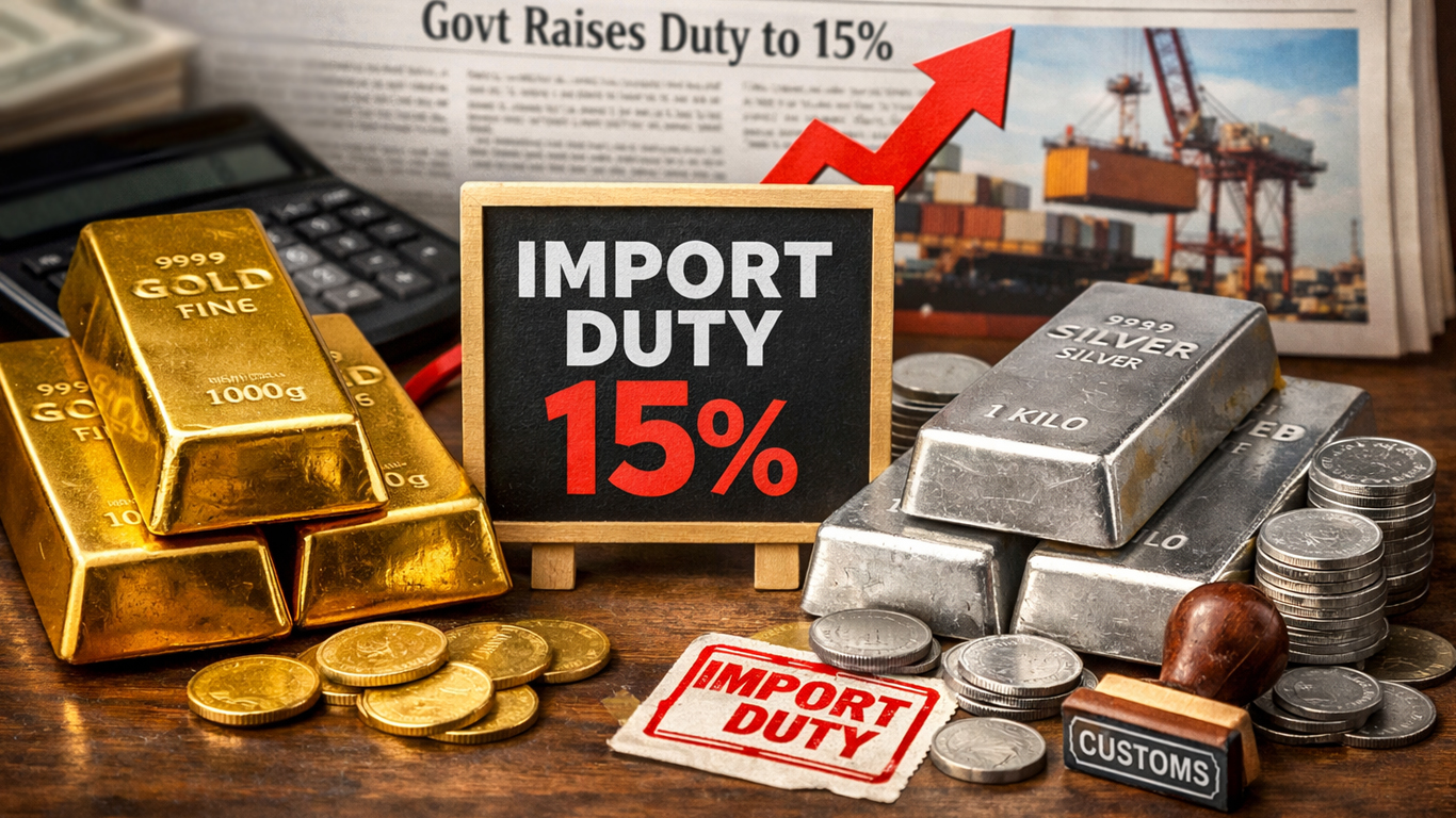 Govt Raises Gold, Silver Import Duty To 15% To Curb Imports, Save Forex