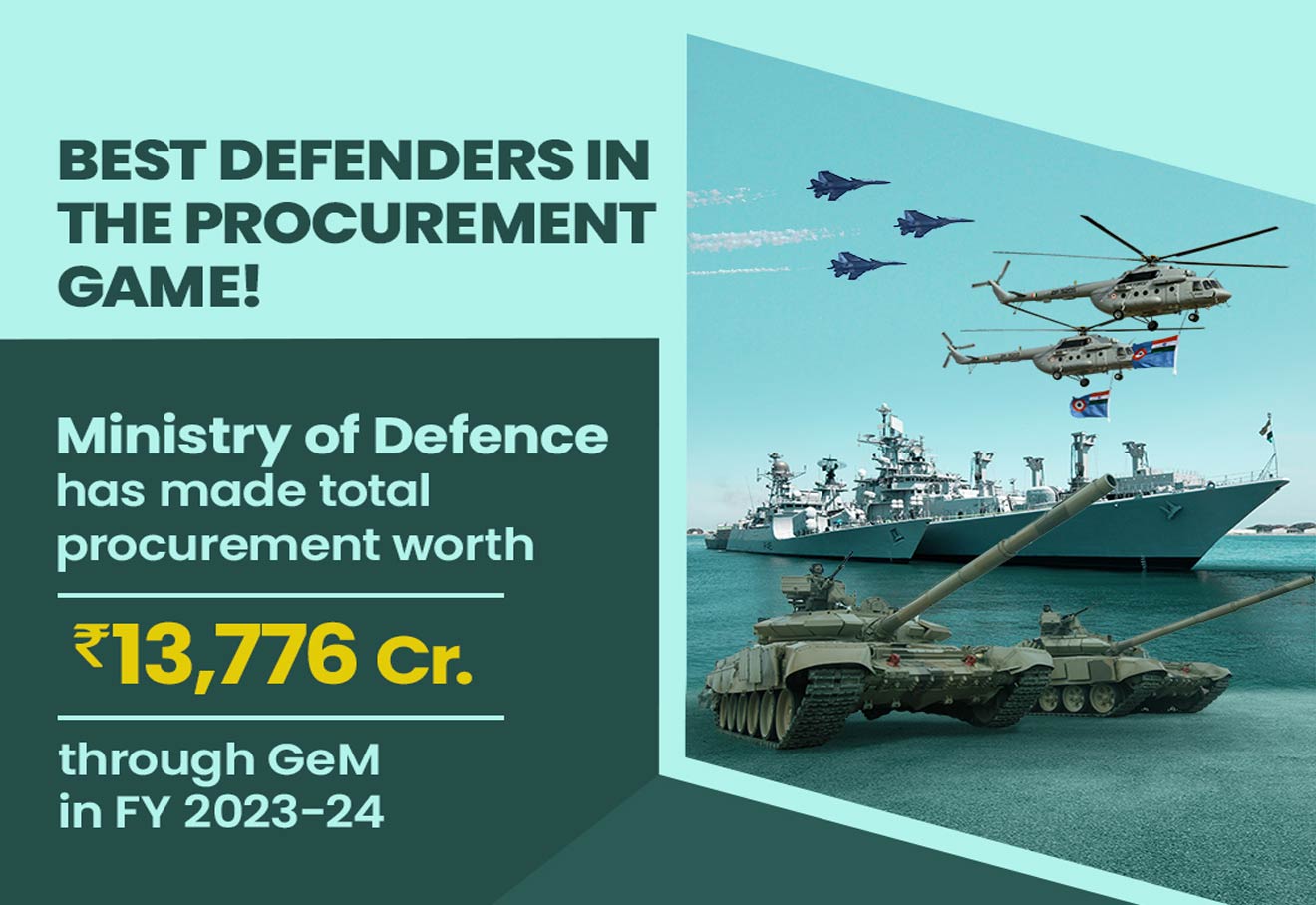 Defence Ministry Tops GeM Procurement in FY24, Buys Goods Worth Rs 13,776 Crore