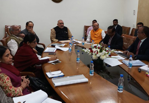 MSME Minister holds review meeting of COIR and KVIC schemes