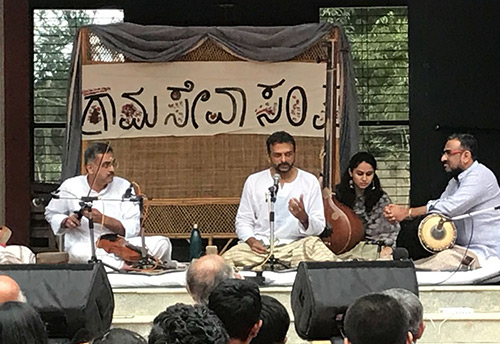Grama Seva Sangha continue protest against GST on theatre, organizes concert