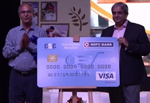 HDFC Bank-CSC launch ‘Small Business Money Back Credit Card’ for small traders, village level entrepreneurs