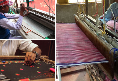 Handloom exporters from India on a visit to Cambodia to study production techniques of handicrafts