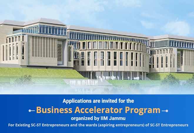IIM Jammu launches Business Accelerator Program for SC-ST entrepreneurs