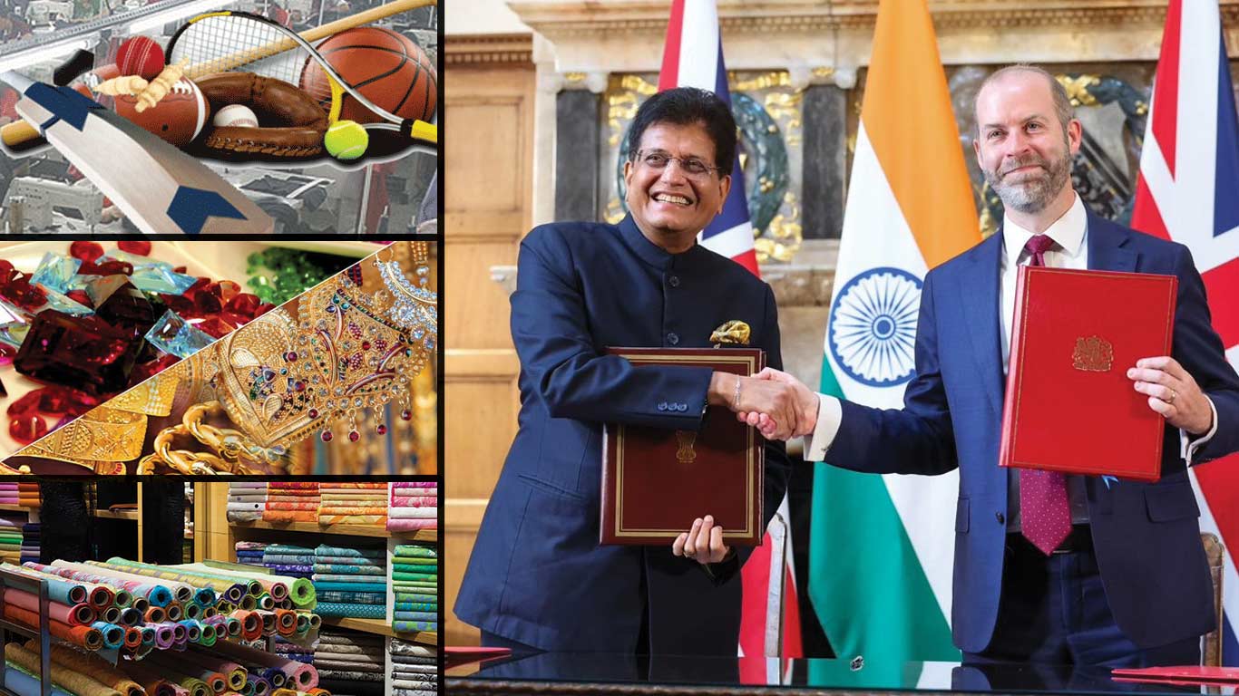 India-UK Free Trade Agreement to Boost Textiles, Gems & Jewellery, Sports Sectors