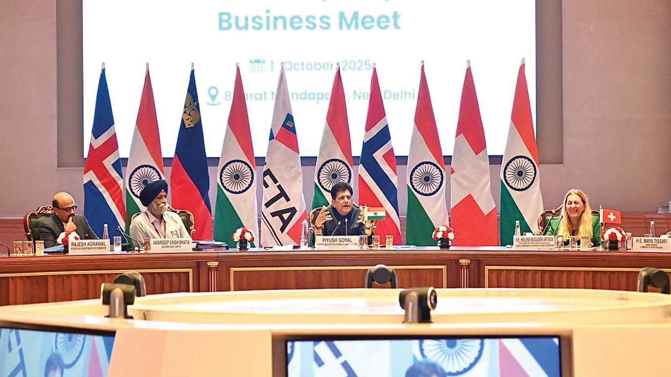 India–EFTA TEPA Comes Into Force, Expected to Attract USD 100 Bn Investment & Generate 1 Mn Jobs