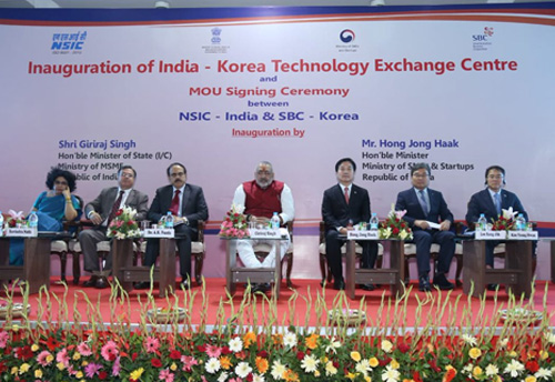 Giriraj Singh inaugurates India-Korea technology centre at NSIC for MSMEs