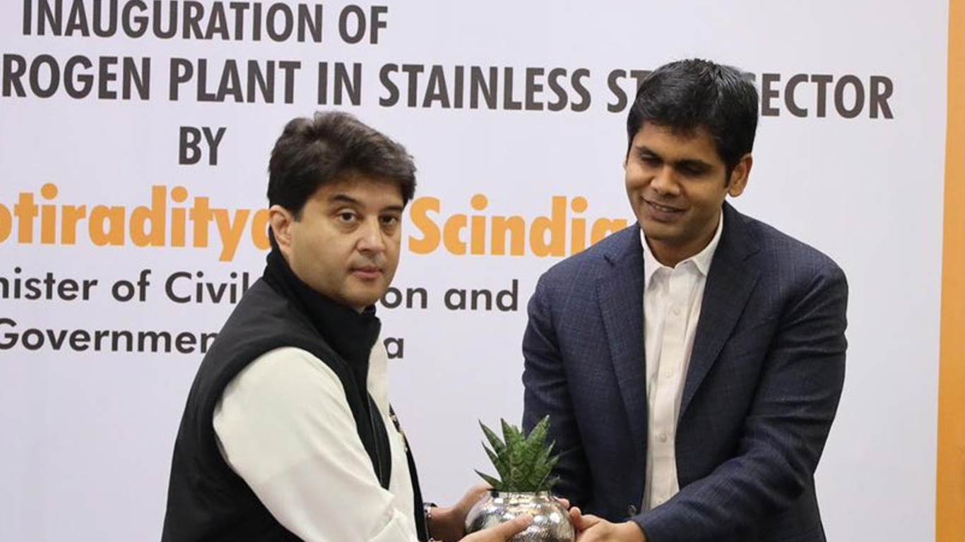 India's First Green Hydrogen Plant In Jindal Steel Inaugurated By Union Minister Jyotiraditya M. Scindia