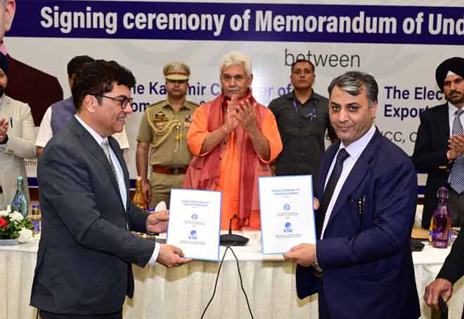 KCCI inks MoU with ESC India to promote Kashmir-based electronics and software units
