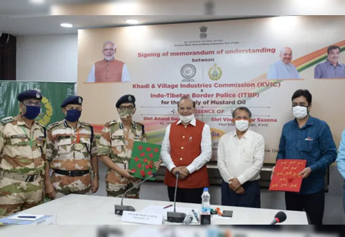KVIC signs MoU with ITBP to supply mustard oil