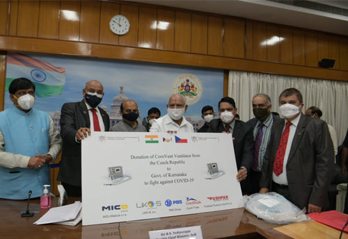 Companies from Czech Republic donate ventilators & consumables to Karnataka govt