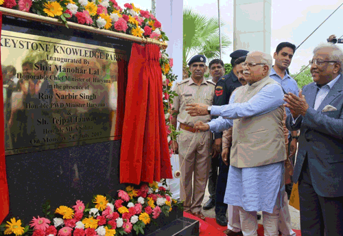 Haryana CM inaugurates Keystone Knowledge Park in Gurugram, aims at promoting R & D in region