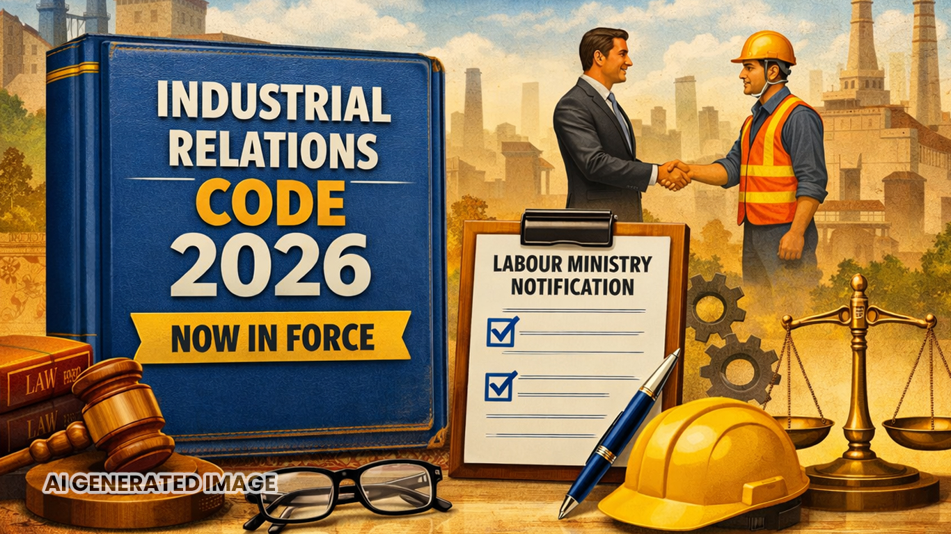 Labour Ministry Notifies Industrial Relations Rules 2026, Brings IR Code Into Force 