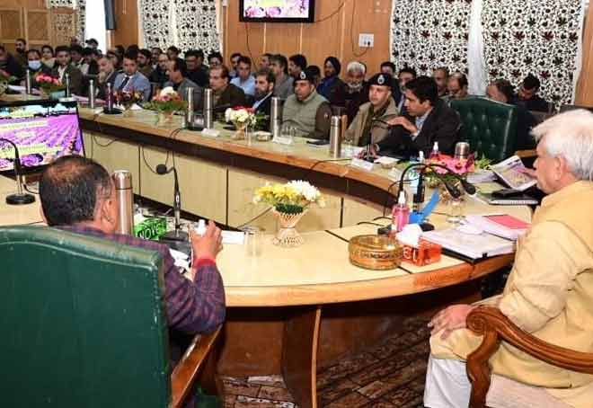 J&K L-G Sinha lays foundation stone for infra projects worth Rs 61 cr in Pulwama