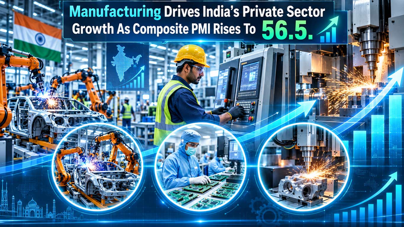 Manufacturing Drives India’s Private Sector Growth As Composite PMI Rises To 56.5: HSBC