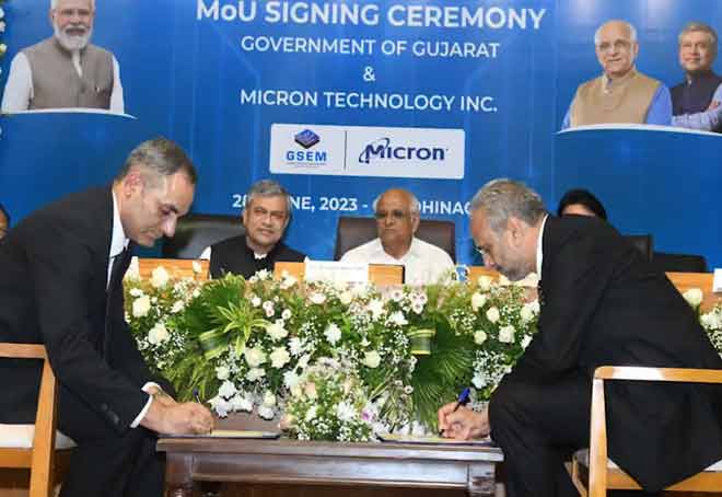 US chip-maker Micron inks MoU with Gujarat govt for semiconductor unit