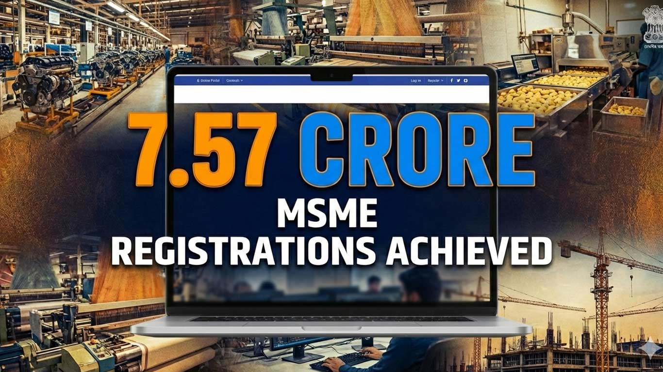 More Than 7.57 Crore MSMEs, IMEs Registered On Udyam Portal: Govt