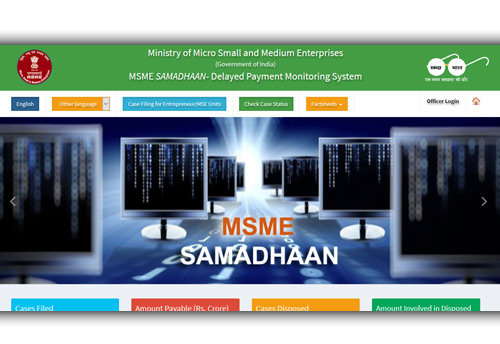 Government launches online portal - MSME SAMADHAAN to resolve problem of delayed payments