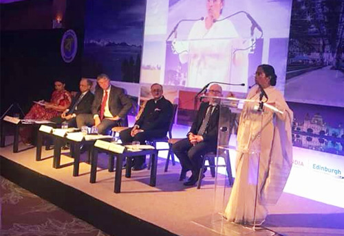 CM Mamata Banarjee invites Scottish businessmen to come and Make in Bengal