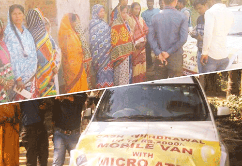 Micro-ATM facilities set up at clusters to enable weavers & artisans withdraw money