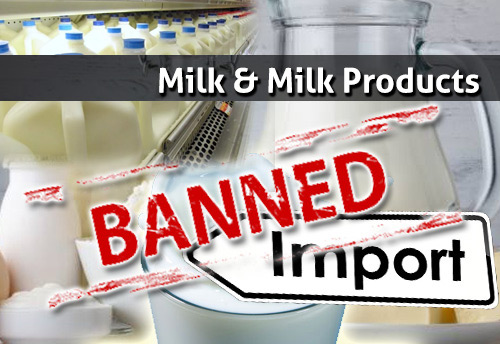 DGFT extends ban on import of milk and milk products from China till April 23 next year