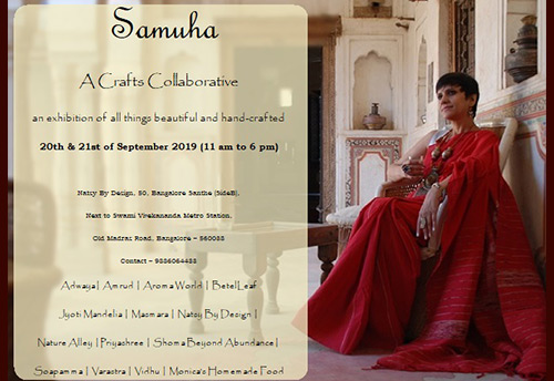 Natsy By Design, a woman led SME, to organize a crafts collaborative exhibition ‘Samuha’ in Bangalore on Sept 20-21