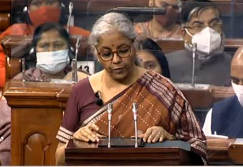 Union Budget 2022: Finance Minister Sitharaman arrives at Parliament to announce budget