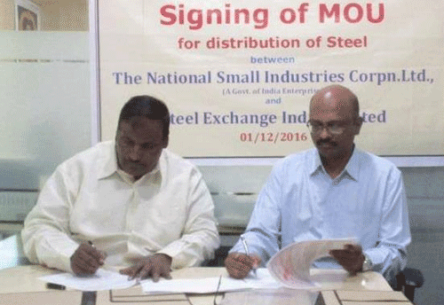 NSIC signs MOU with Steel Exchange India Limited for supply of various steel products to MSMEs