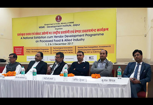 National Exhibition cum Vendor Development program underway for food processing MSMEs in Jaipur