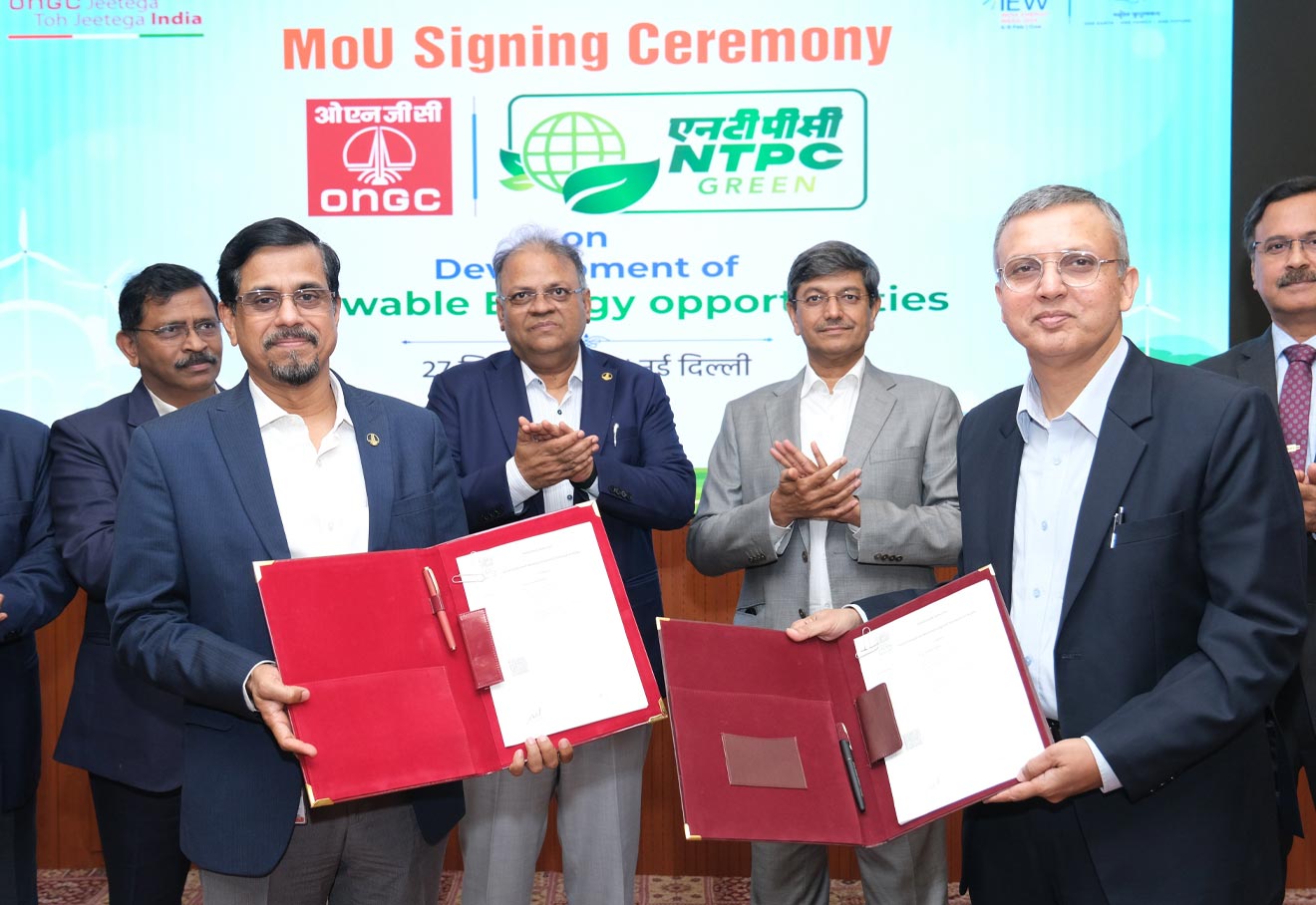 ONGC Inks MoU With NTPC Green Energy For Renewable Energy, Offshore Wind Power Projects