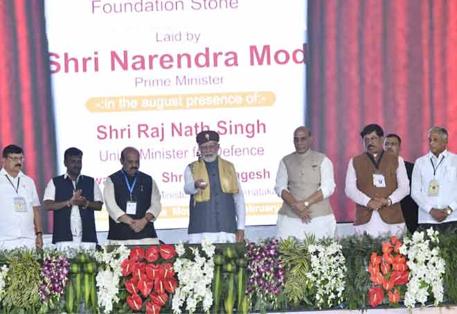 Foundation stone of South India’s 1st Industrial Corridor Project laid at Tumakuru