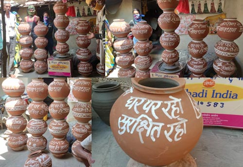 KVIC potters join COVID-19 fight using innovative campaign methods to prevent spread of virus