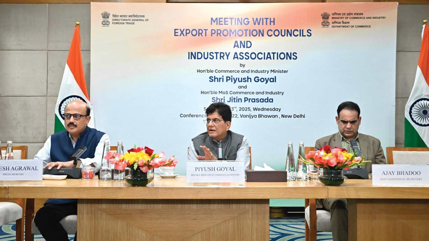 Piyush Goyal Reviews Tariff Impact On Exports; Assures Support To Industry