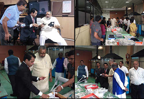 Giriraj Singh visits Pushpak Product’s Aerospace division and Czech Business Incubator in Bangalore
