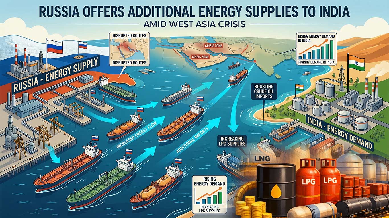 Russia Offers Additional Energy Supplies To India Amid West Asia Crisis