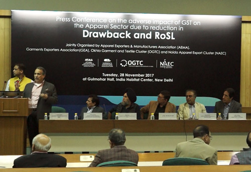 Adverse impact of GST on Apparel sector, MSMEs holds press conference raising concerns