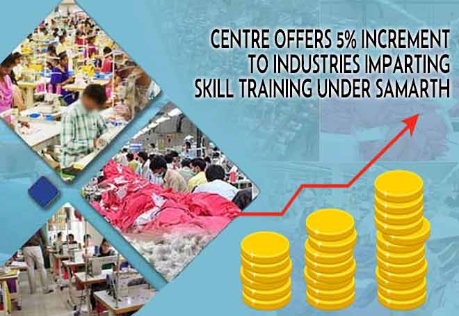 Centre offers 5% increment to industries imparting skill training under SAMARTH