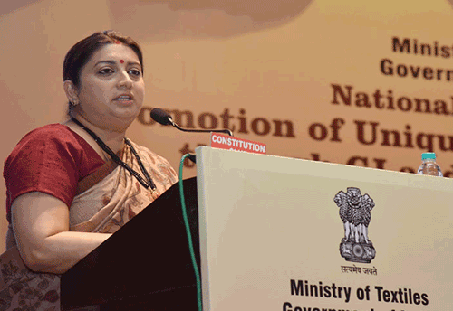 GI tag to benefit weavers, artisans and even the consumer: Smriti Irani 