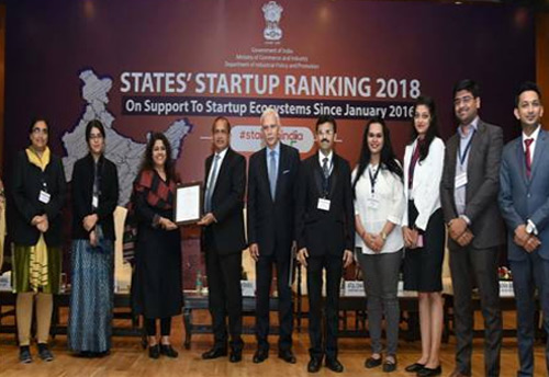 Odisha is ranked as the top performer state in the State Startup Ranking 2018